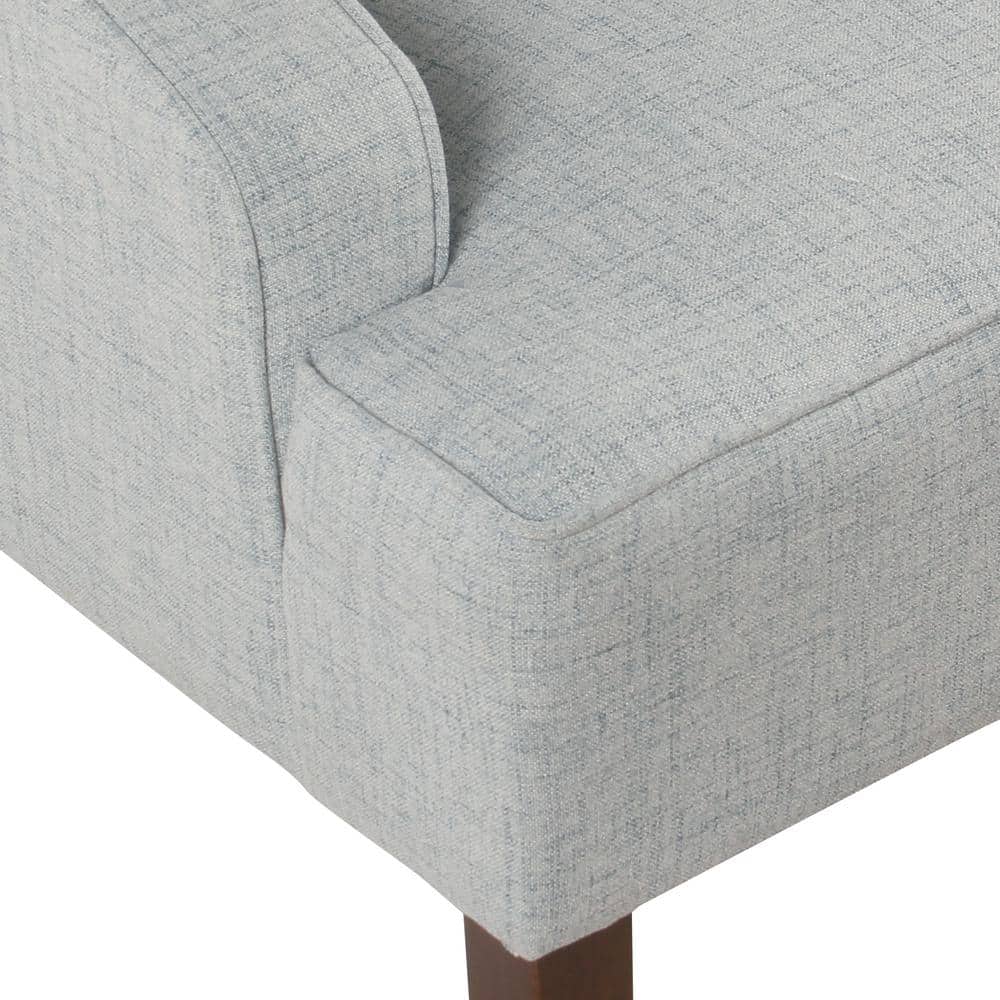 Coastal Breeze Light Blue Stripe Wooden Accent Chair