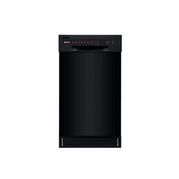 Bevoi 18 in. Front Control Standard Built-In Dishwasher in Black