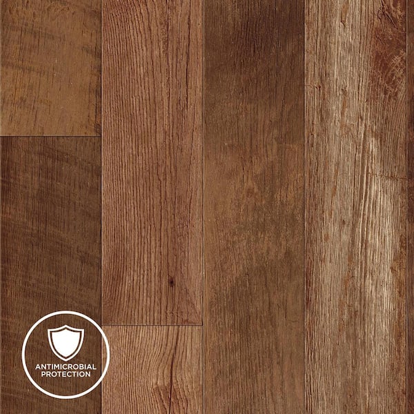 5 ft. x 12 ft. Laminate Sheet in Restored Oak Planked with Virtual Design SoftGrain Finish