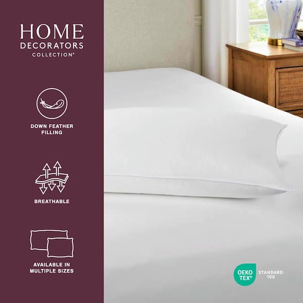 Medium Down and Feather Blend Standard Pillow (28 in. L) (Set of 2)