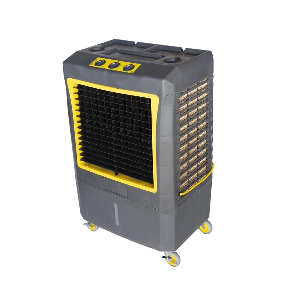 Gray and Yellow Portable Outdoor Evaporative Air Cooler