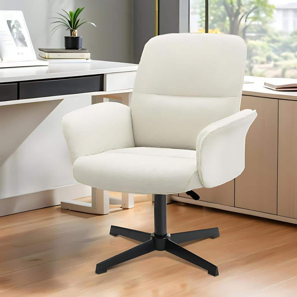 Homy Casa Thomasina Fabric Modern Upholstered Swivel Office Chair Ergonomic Adjustable Height