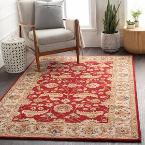 John Red 10 ft. x 10 ft. Square Area Rug
