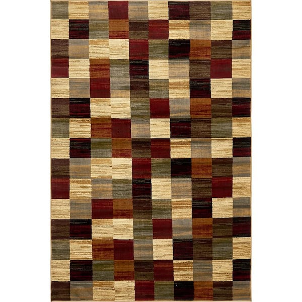 Unique Loom Barista Kent Multi 5' 0 x 8' 0 Area Rug
