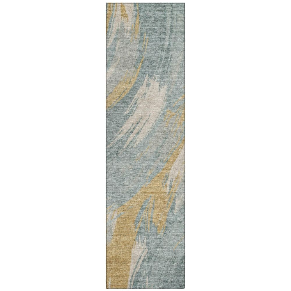 Chantille Machine Washable Indoor/Outdoor Abstract ACN2957 Spa 2 ft. x 7 ft. Runner Rug price history on PriceWatchPro