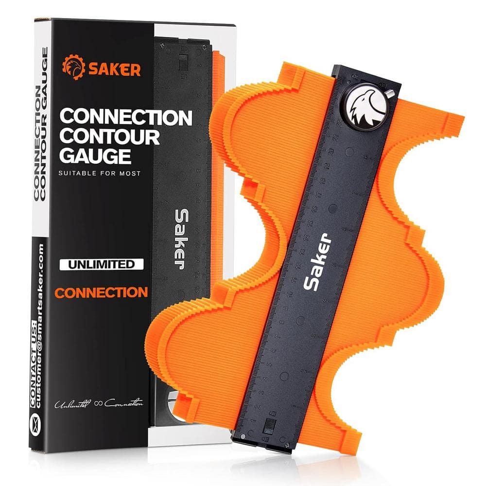 10 in Contour Gauge Profile Tool, Adjustable Lock Precisely Copy Irregular 
