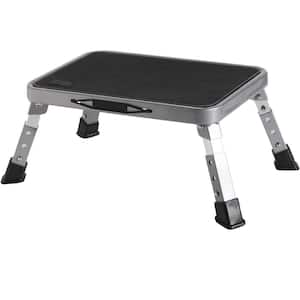 Adjustable Folding Step Stool with Anti-Slip Platform and Rubber Feet ...