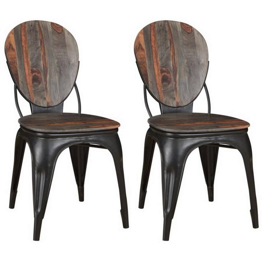 black and brown kitchen chairs