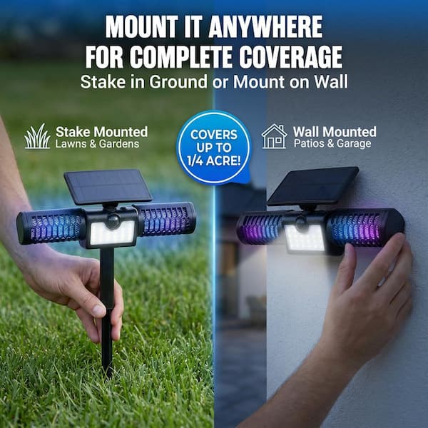 Bell + Howell 1200-Volt Solar Monster Zapper 2-in-1 Electric Flood