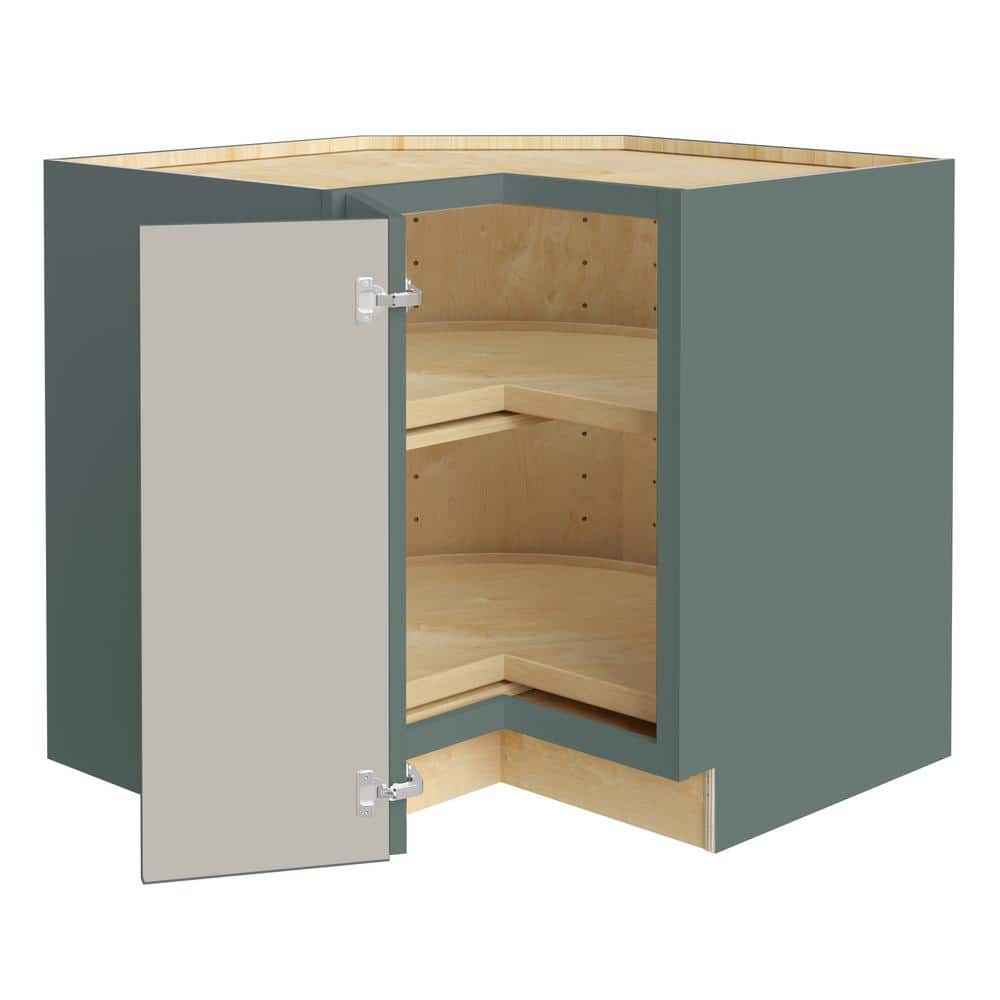 Hargrove 33 in. W x 33 in. D x 34.5 in. H Assembled Plywood Corner Lazy Sus