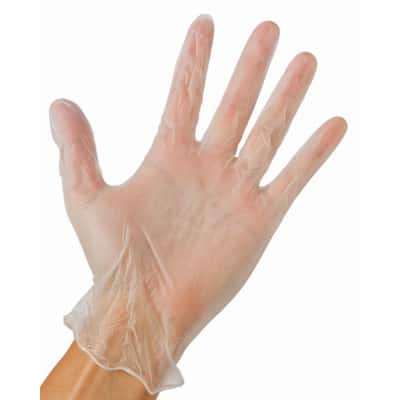 Medium Disposable Vinyl Gloves (100-Count)