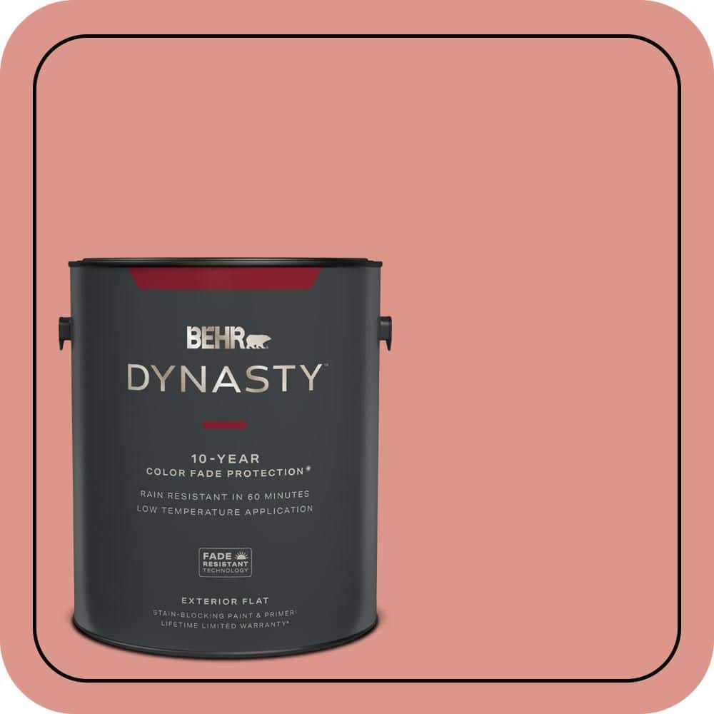 1 gal. #180D-4 Coral Serenade Flat Exterior Stain-Blocking Paint & Primer product image for price tracking