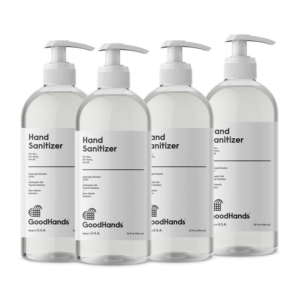 GoodHands 32 oz. Gel Hand Sanitizer with Pump (4Pack)94732 The