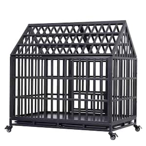 Any 43.3 in W Heavy-Duty Dog Cage pet Crate for Large Dog