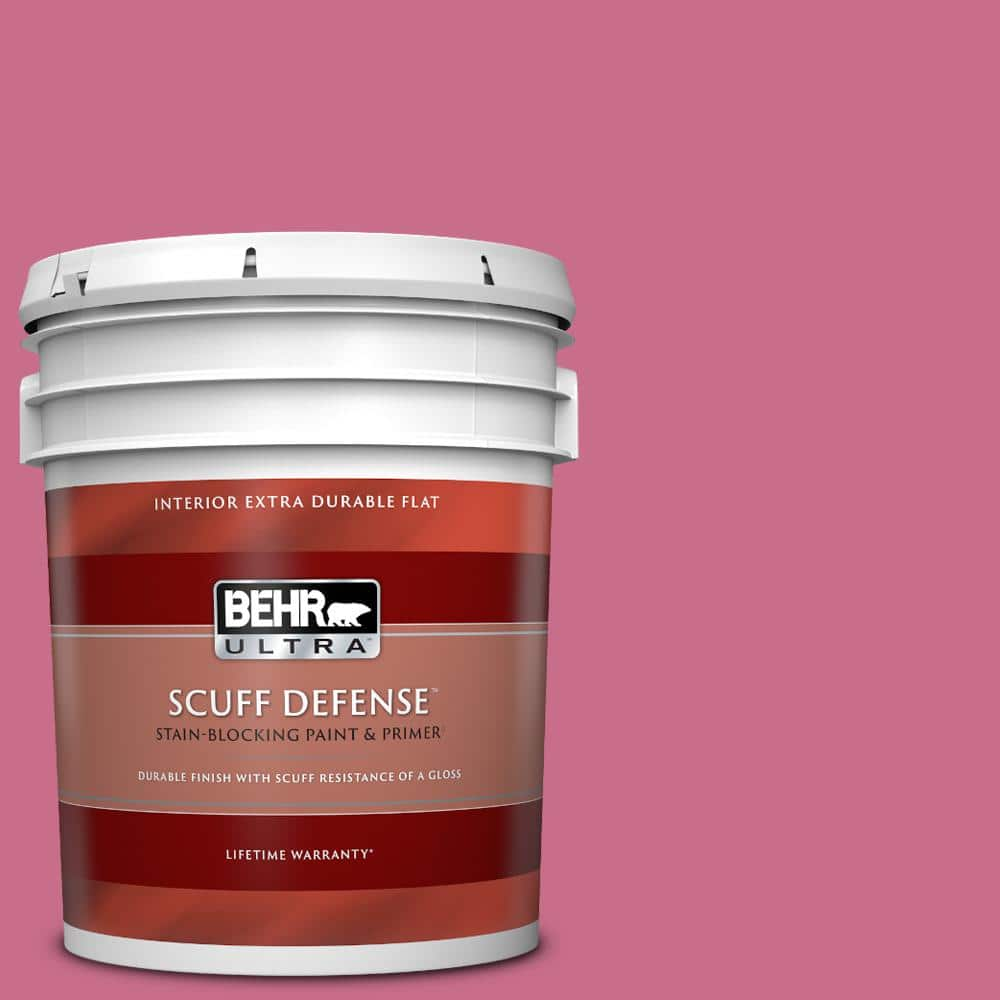 BEHR ULTRA 5 gal. #110B-5 Silk Ribbon Extra Durable Flat Interior