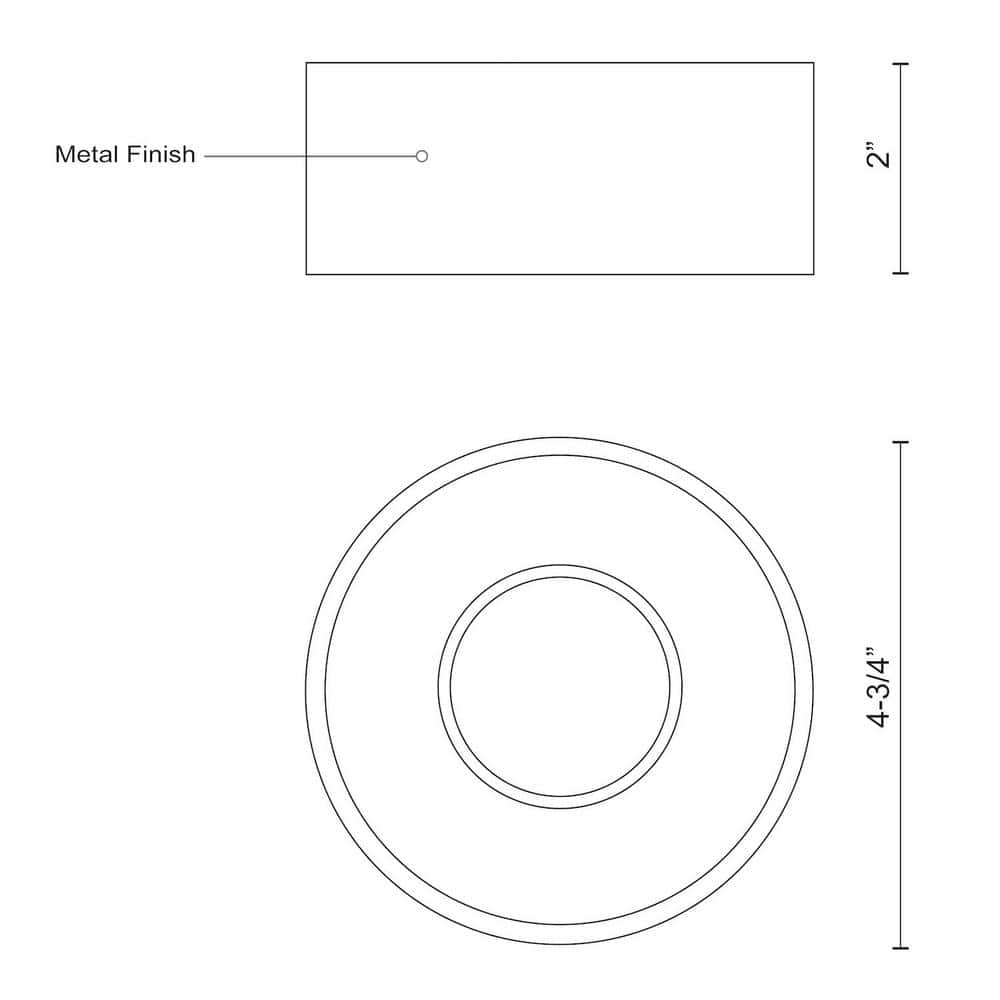 Lucci Sleek White Aluminum Drum LED Flush Mount