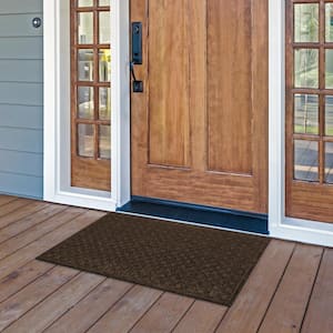 Brown 24 in. x 36 in. Synthetic Surface and Recycled Rubber Commercial Door Mat