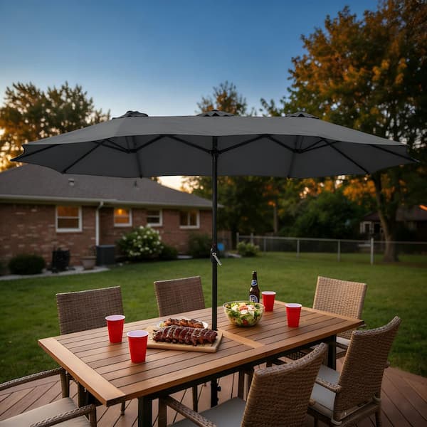 4 star rated patio umbrellas 9X12ft Hydraulic Cantilever Patio Umbrellas in 4 Colors