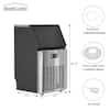 Boyel Living 17.6 in. 99 lb Stainless Steel Freestanding Ice Maker in  Silver with Ice Scoop, Water Supply Hose and Drain Hose MRS-ZBJ06SILVER -  The Home Depot