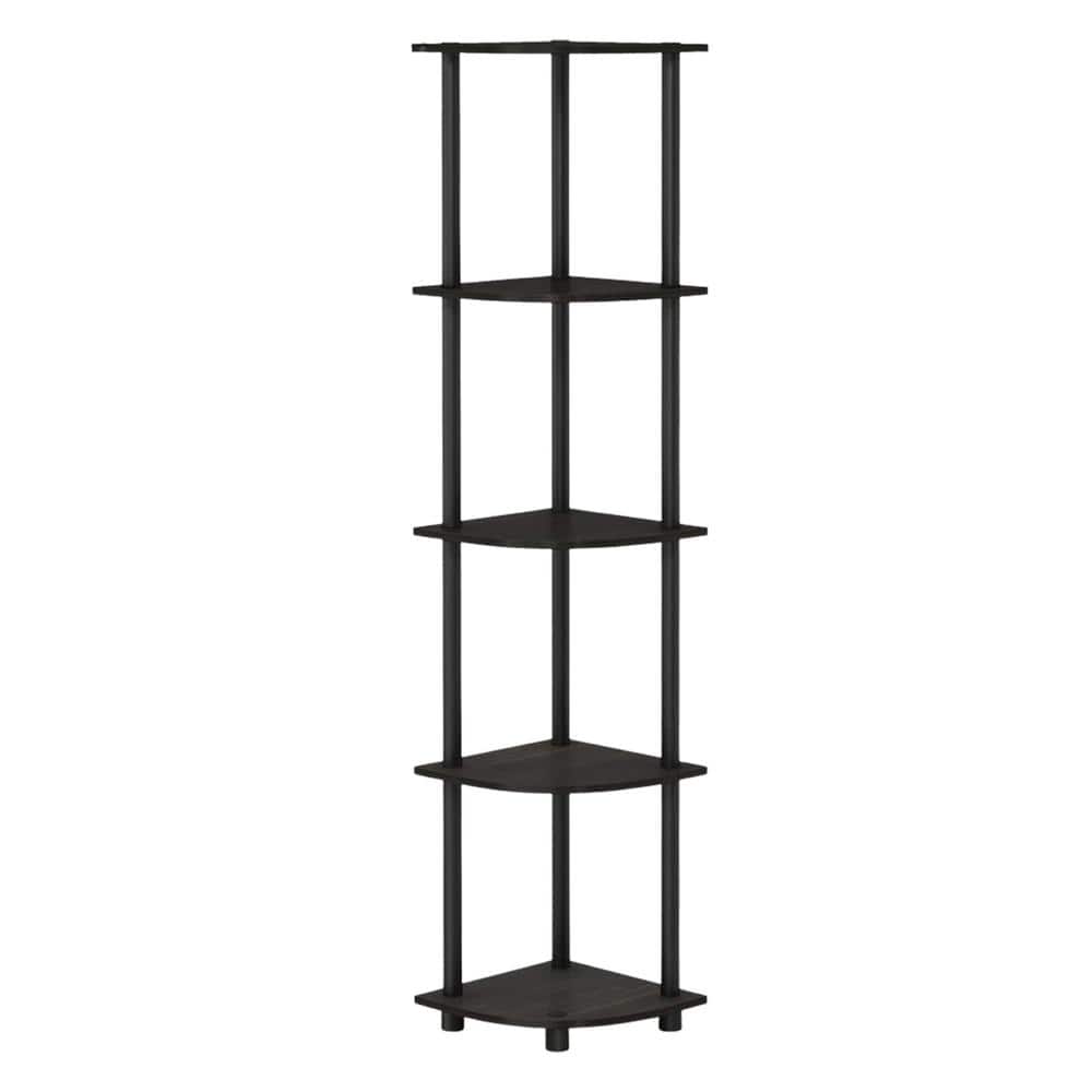 11.6 in. W x 11.61 in. D Black Corner Display Rack Multipurpose Shelving Un