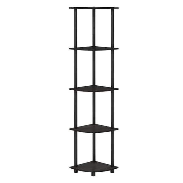 Unbranded 11.6 in. W x 11.61 in. D Black Corner Display Rack Multipurpose Shelving Unit Decorative Wall Shelf (5-Tier)