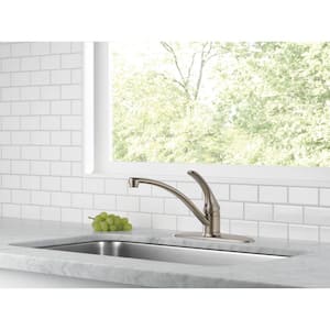 Foundations Single-Handle Standard Kitchen Faucet in Stainless