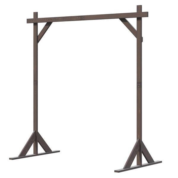 FUFU&GAGA 90 in. x 90 in. Brown Fir Wood Outdoor Square Arbor Arch for Garden Decoration