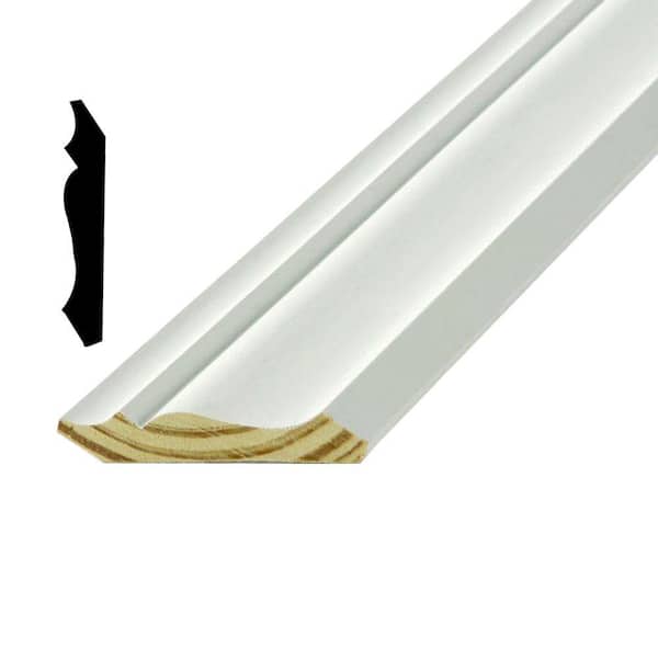 American Wood Moulding LWM 48 9/16 in. x 4-1/4 in. Primed Finger-Jointed Crown Moulding