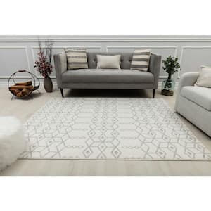 Knox Pearl Drops White 2 ft. x 4 ft. Area Rug