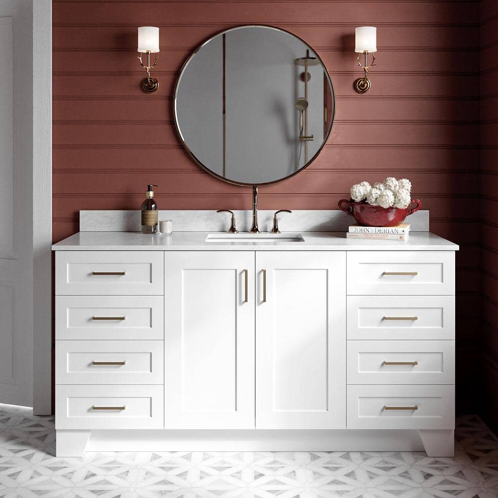 Taylor 66 in. Single Sink Freestanding Bathroom Vanity in White with 0.75 in. Carrara White Marble Top price history on PriceWatchPro