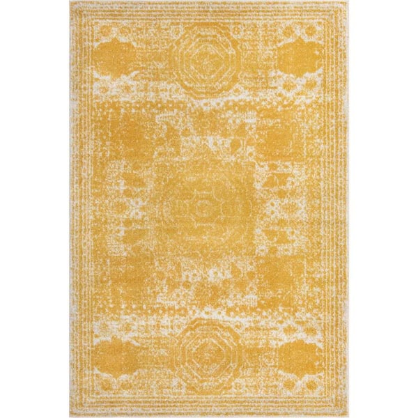 Bromley Wells Yellow 6' 1 x 9' 0 Area Rug