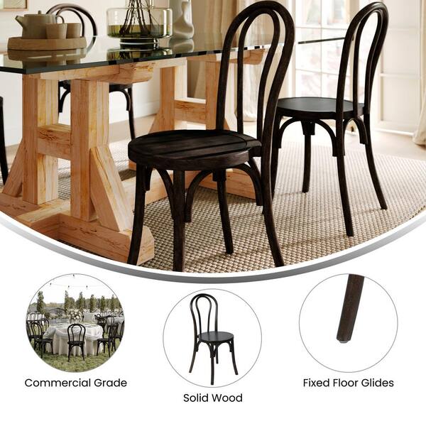 Carnegy Avenue Betsy Commercial Grade Early American Thonet Style Solid Wood Stackable Dining Side Chair Set of 2 CGA SZ 534641 EA HD The Home Depot