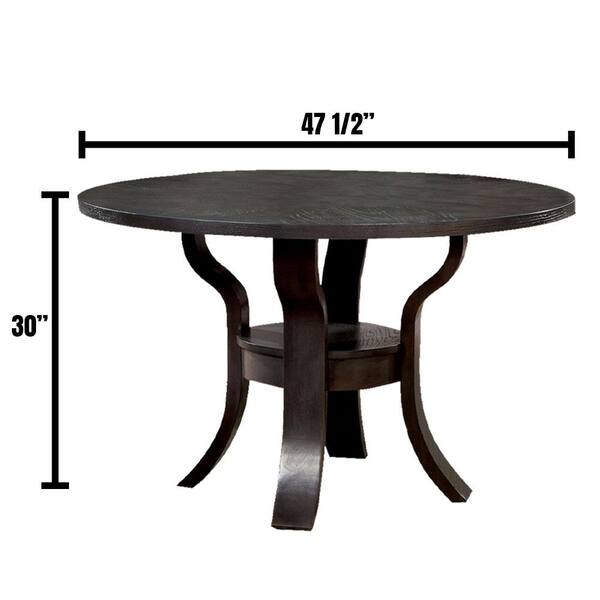 William's Home Furnishing Gisela Espresso Transitional Style Round Dining Table