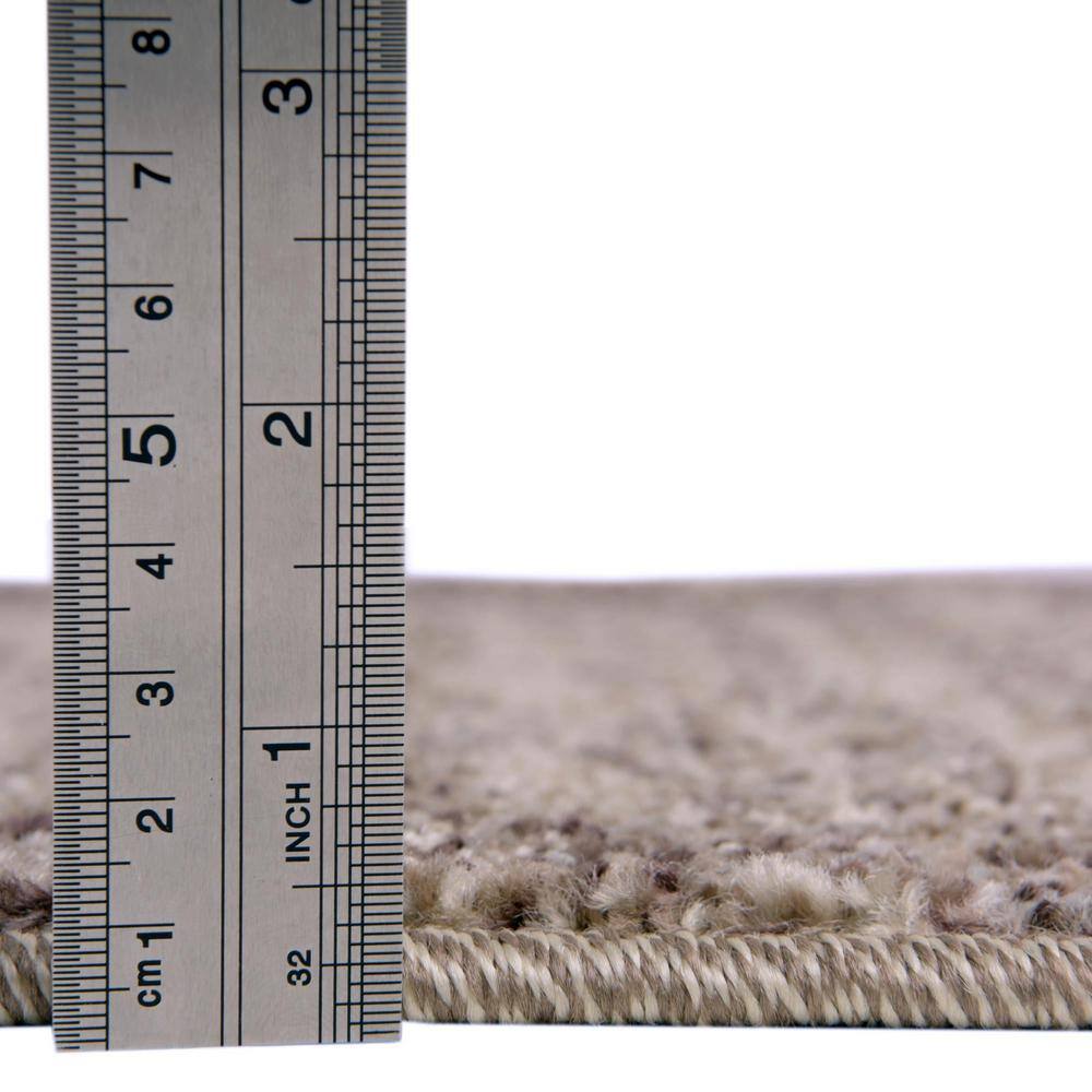 Beige Rectangular Tufted Washable Indoor Rug