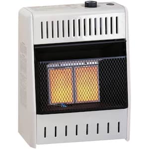 10,000 BTU Liquid Propane Ventless Infrared Plaque Heater with Base Feet, T-Stat Control