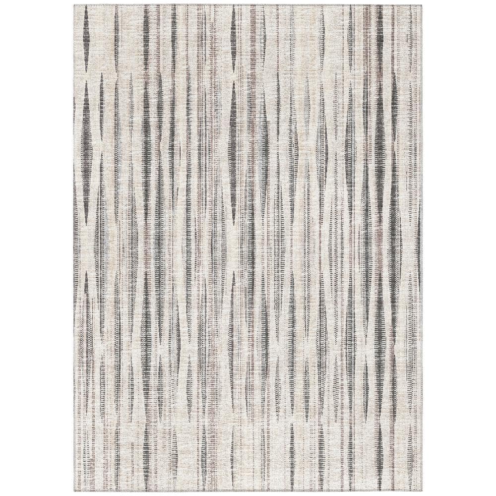 Waverly Ivory 9 ft. x 12 ft. Geometric Indoor/Outdoor Area Rug