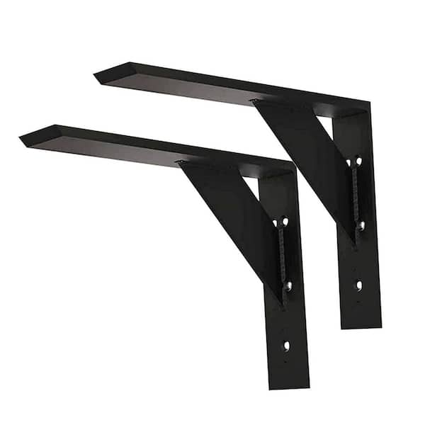 2-Pack 14 in. x 10 in. x 2.5 in. Countertop Support Bracket, Metal Shelf Bracket, Countertop Bracket