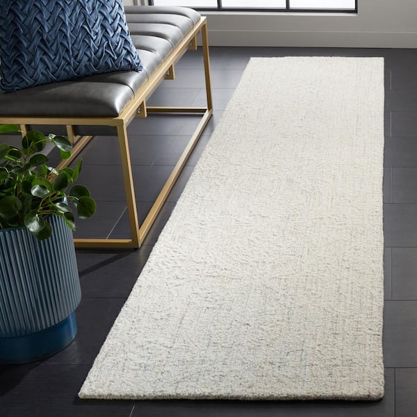 Ebony Blue/Ivory 2 ft. x 9 ft. Botanical Runner Rug