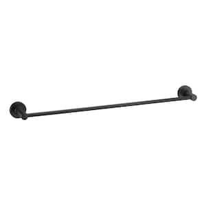 Kree 24 in. Wall Mounted Towel Bar Rust and Corrosion Resistant in Matte Black