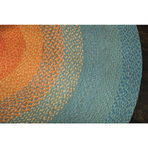 Anji Mountain Olwyn Braided Multi-Colored 8 ft. Round Area Rug 