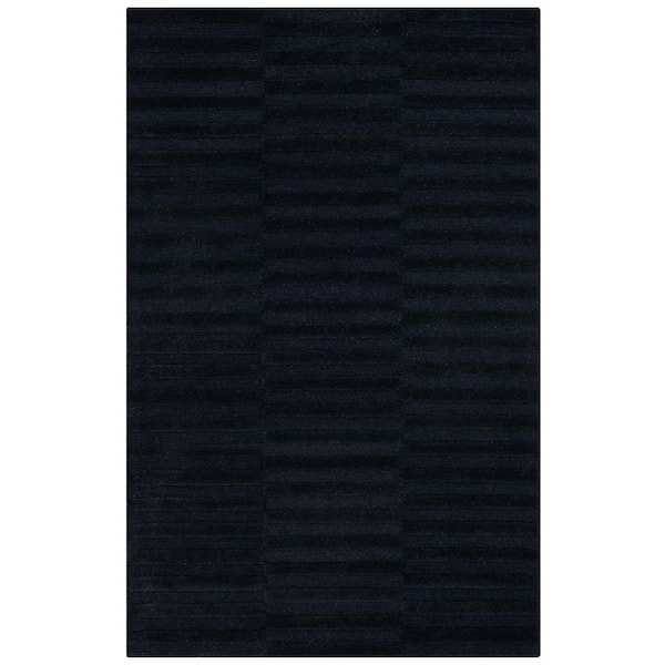 Ebony 5 ft. x 8 ft. Charcoal Solid Color Area Rug