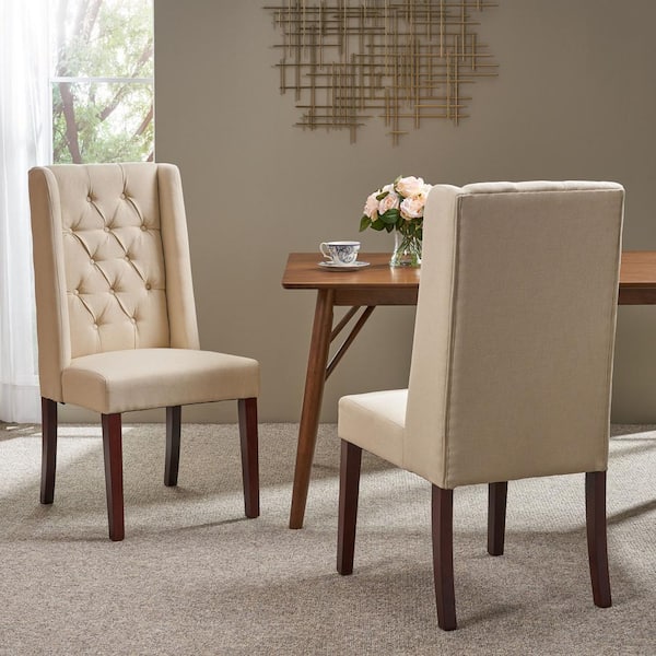 Blythe Beige Upholstered Dining Chairs (Set of 2)