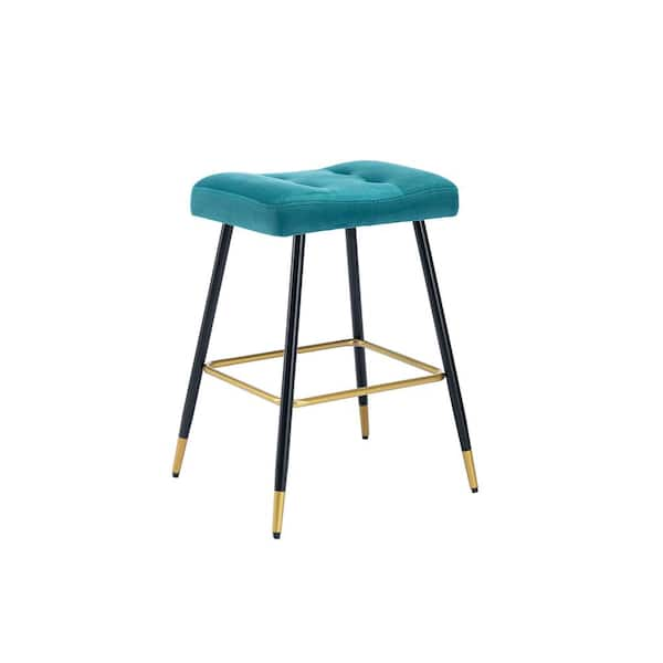 teal backless bar stools