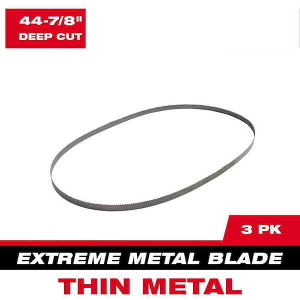 Milwaukee 44-7/8 in. 12/14 TPI Deep Cut Portable Extreme Thin Metal Cutting Band Saw Blade (3-Pack) For M18 FUEL/Corded