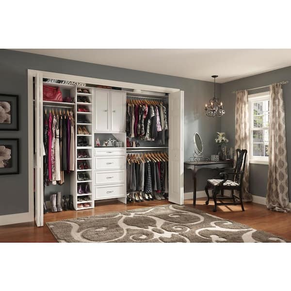 Details about   ClosetMaid Organizer Wood Closet System 11.75-Inch White 