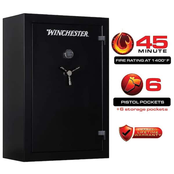 Ammo Safe 30.5 cu. ft., 45-Minute Fire Rated, Electronic Lock with Key Backup, Black