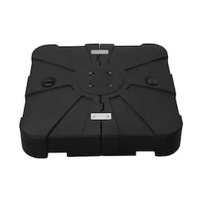308 lbs. 1-Piece Heavy-Duty Plastic Square Patio Umbrella Base for Cantilever Offset Umbrella in Black