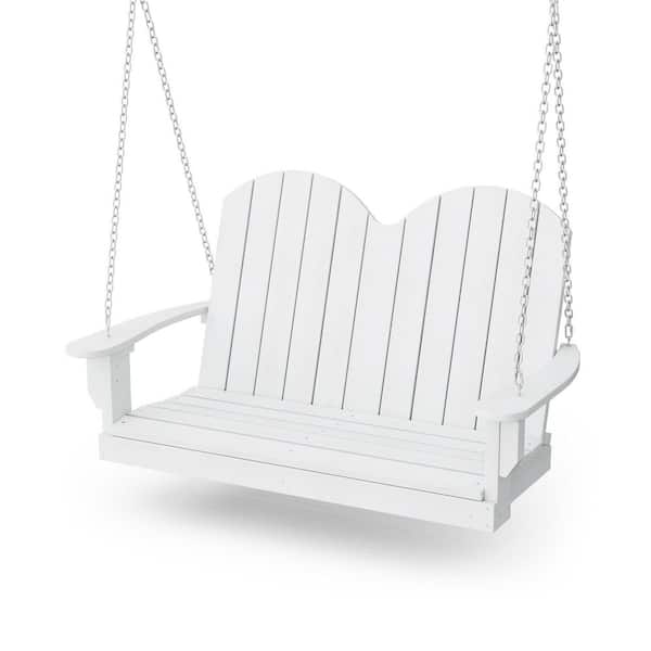 Wildridge Classic 2-Person White Plastic Savannah Porch Swing