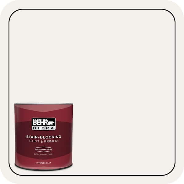 BEHR ULTRA 1 qt. #PWN-15 Silk Pillow Extra Durable Flat Interior Paint & Primer