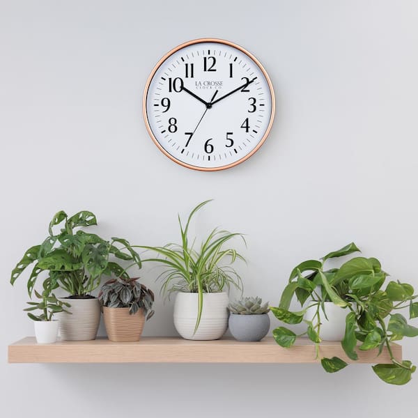 La Crosse Clock 10 in. Copper Basics Analog Quartz Wall Clock 404